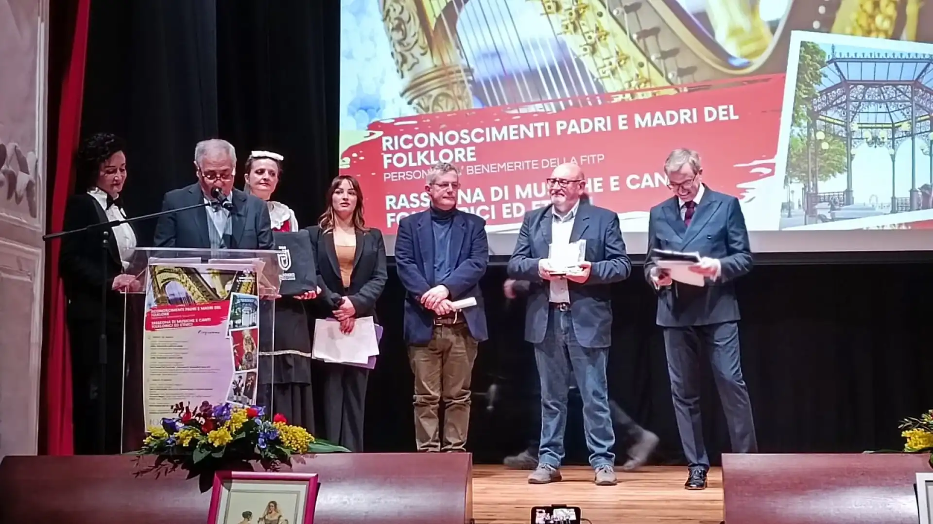 Giovanni Di Biase, nominato padre del folklore dalla Federazione Italiana tradizioni popolari.